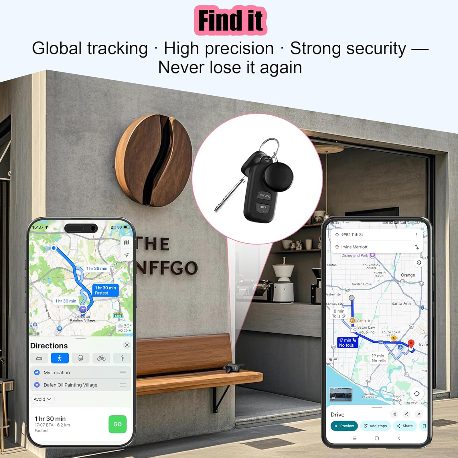Tracker Smart Tags Android & iOS-Dual System Bluetooth Luggag Tracker Keys Finder/Item Locator Work with Apple Find My (iOS)&Google's Find Hub(Android) for Key,Backpack,Luggage Black (4 Packs)