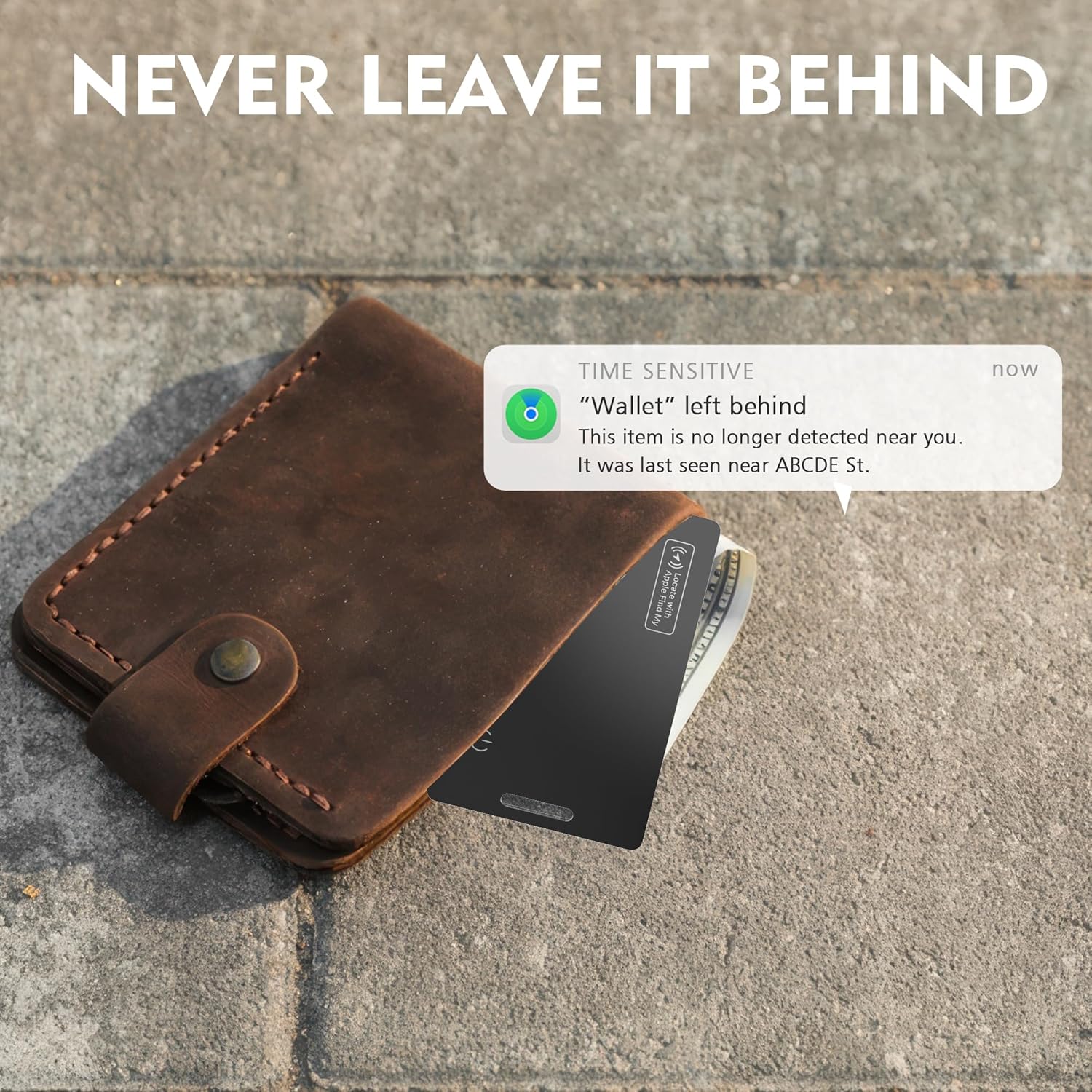 Wallet Tracker Card, Thin Bluetooth Tracker, Works with Apple Find My (iOS Only), Rechargeable, Wallet Finder and Item Locator for Wallet, Luggage Tags and More(2 pcs