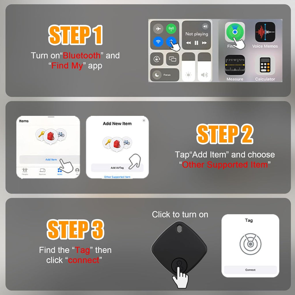 Tracker-4 Pack, Bluetooth Tracker Work with Find My (iOS Only), Smart Trakcer Key Finder and Item Locator with Lanyard, Tracker for Keys, Luggage Replaceable Battery (4 Packs)