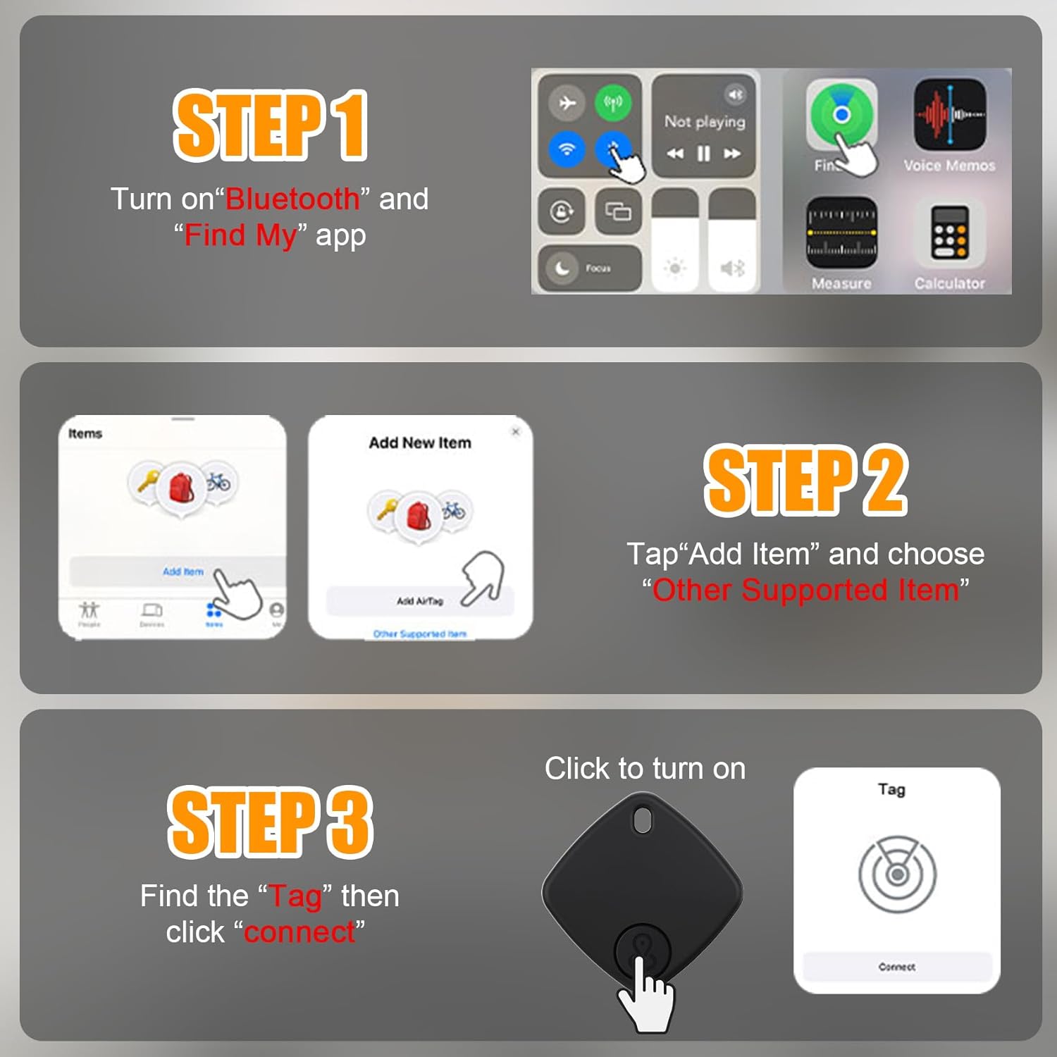 Tracker-4 Pack, Bluetooth Tracker Work with Find My (iOS Only), Smart Trakcer Key Finder and Item Locator with Lanyard, Tracker for Keys, Luggage Replaceable Battery (4 Packs)