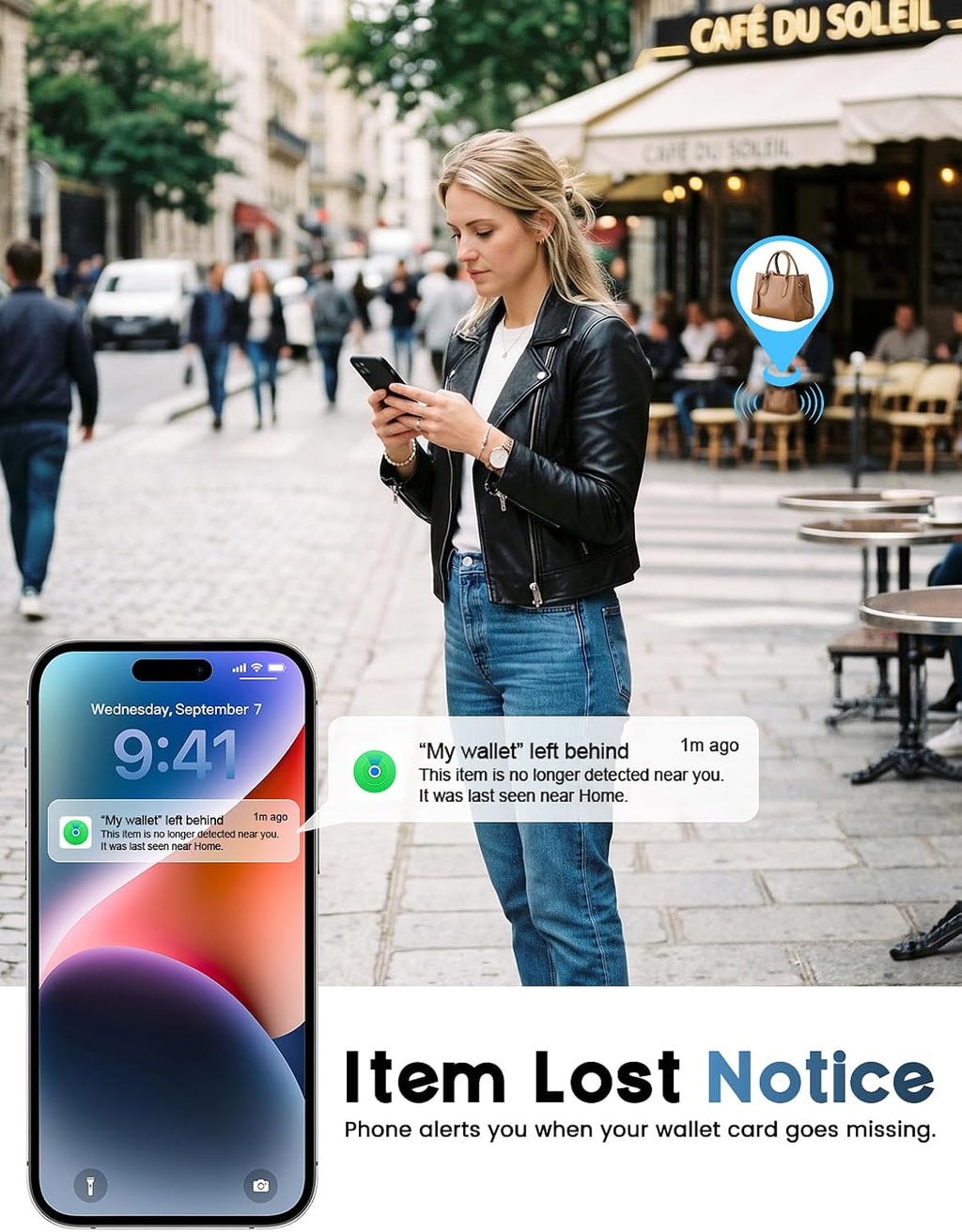 Wallet Tracker Card for Apple Find My or Google's Find Hub Device | 5-Year Battery Bluetooth Item Finder for iPhone, Slim Smart Tracking Card for Wallet, Luggage, Passport, Purse, Backpack