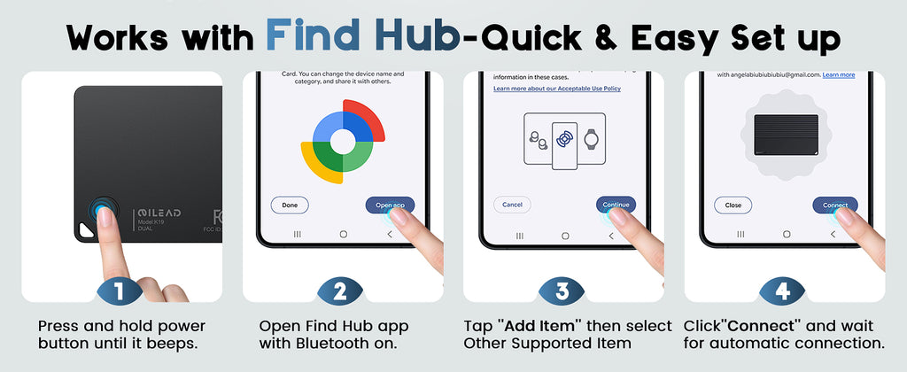 Wallet Tracker Card for Apple Find My or Google's Find Hub Device | 5-Year Battery Bluetooth Item Finder for iPhone, Slim Smart Tracking Card for Wallet, Luggage, Passport, Purse, Backpack